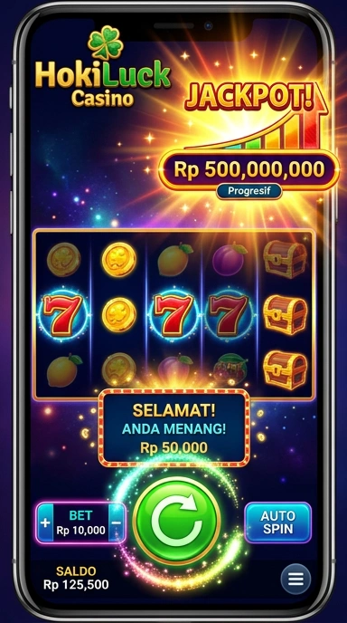 Galeri pratinjau visual hokiluck build APK resmi terbaru